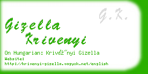 gizella krivenyi business card